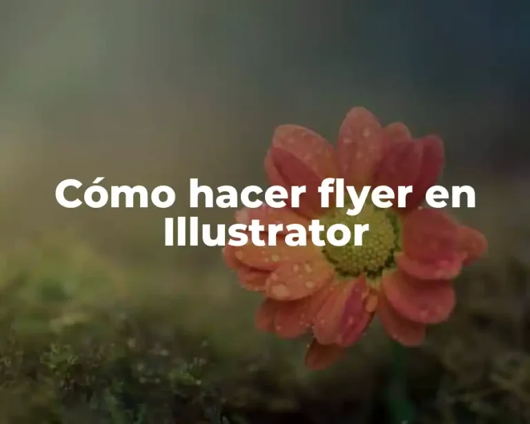 Cómo hacer flyer en Illustrator