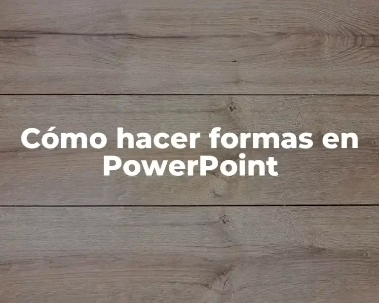 Cómo hacer formas en PowerPoint
