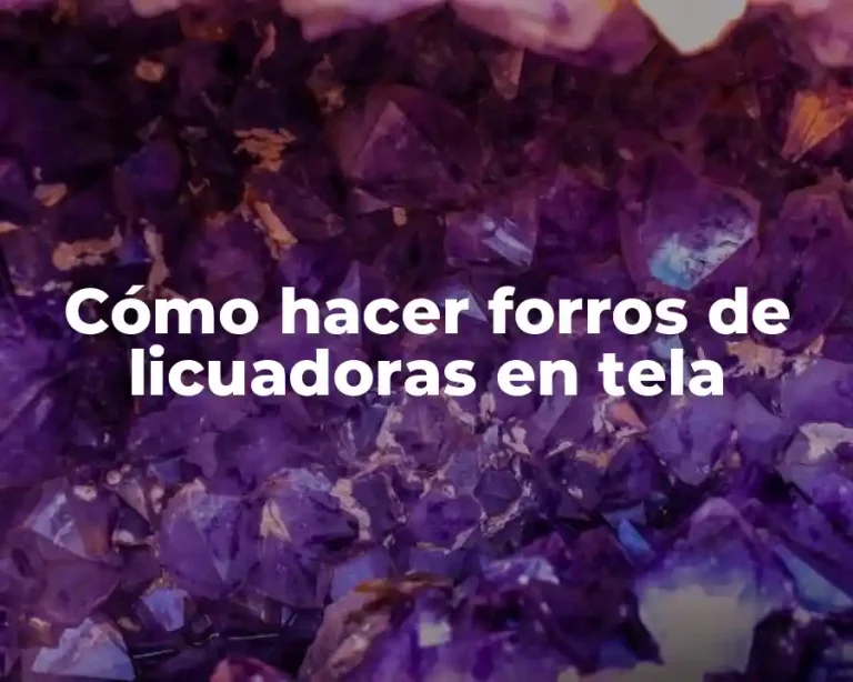 Cómo hacer forros de licuadoras en tela