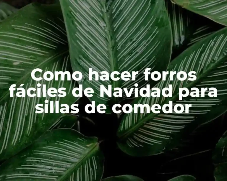 Como hacer forros fáciles de Navidad para sillas de comedor