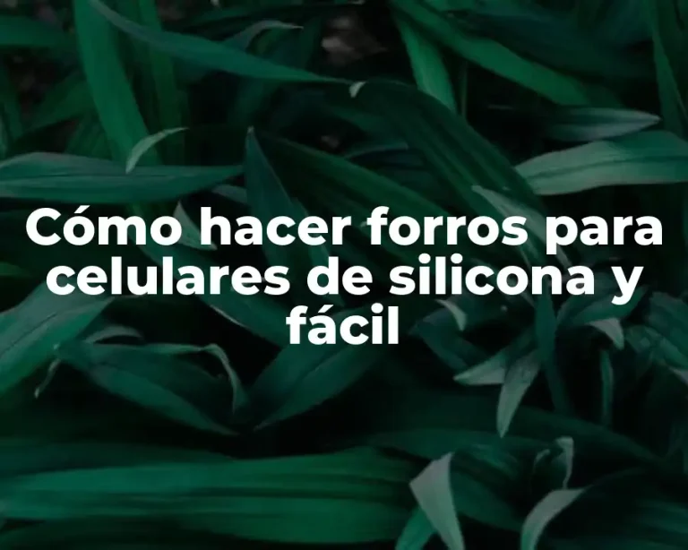 Cómo hacer forros para celulares de silicona y fácil