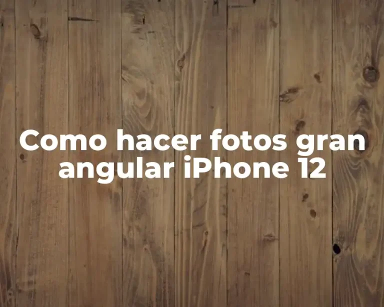 Como hacer fotos gran angular iPhone 12