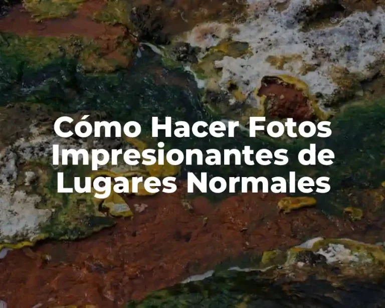 Cómo Hacer Fotos Impresionantes de Lugares Normales
