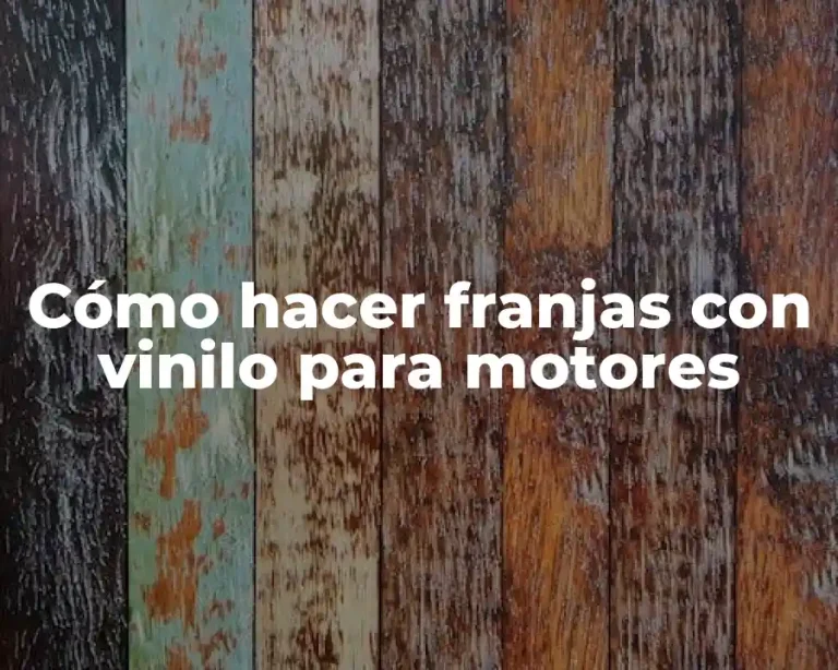 Cómo hacer franjas con vinilo para motores