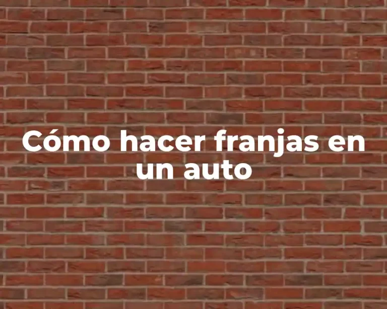 Cómo hacer franjas en un auto
