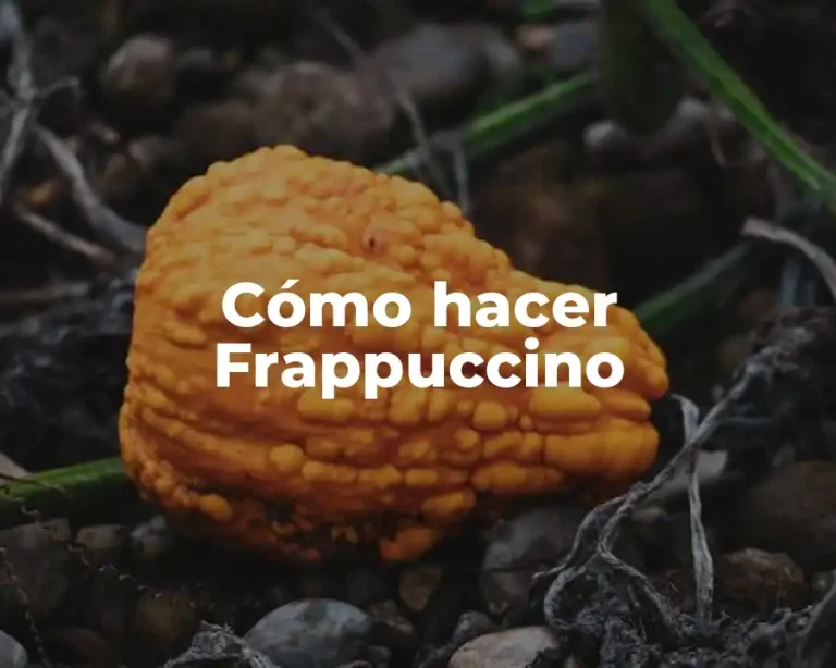 Cómo hacer Frappuccino