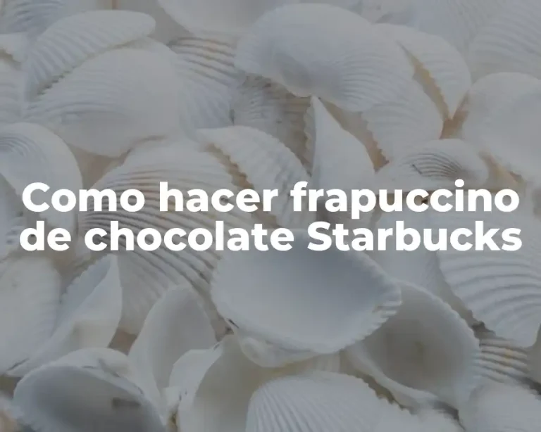 Como hacer frapuccino de chocolate Starbucks