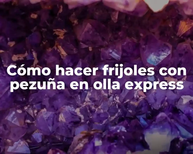 Cómo hacer frijoles con pezuña en olla express