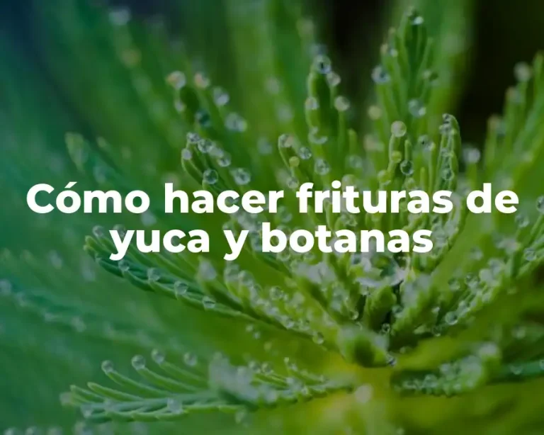 Cómo hacer frituras de yuca y botanas