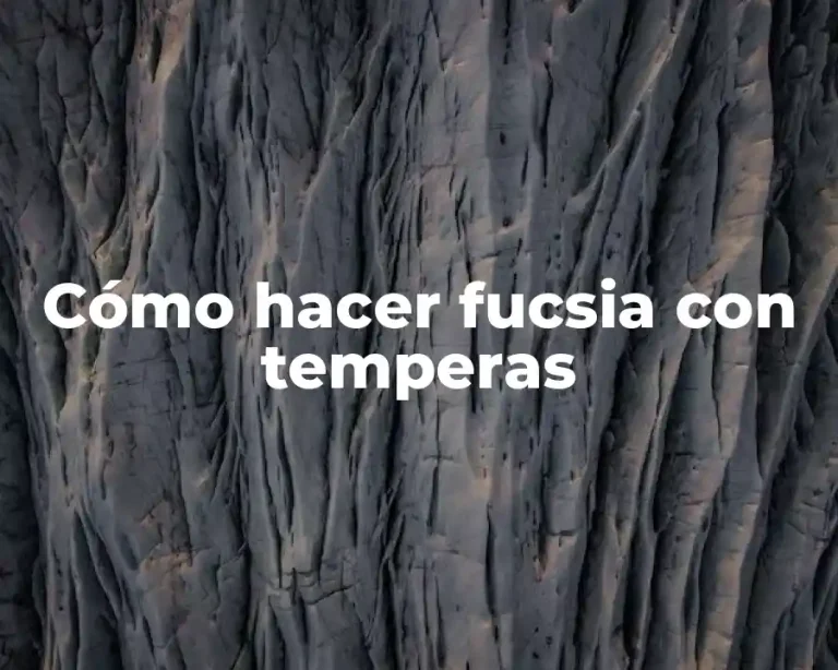 Cómo hacer fucsia con temperas