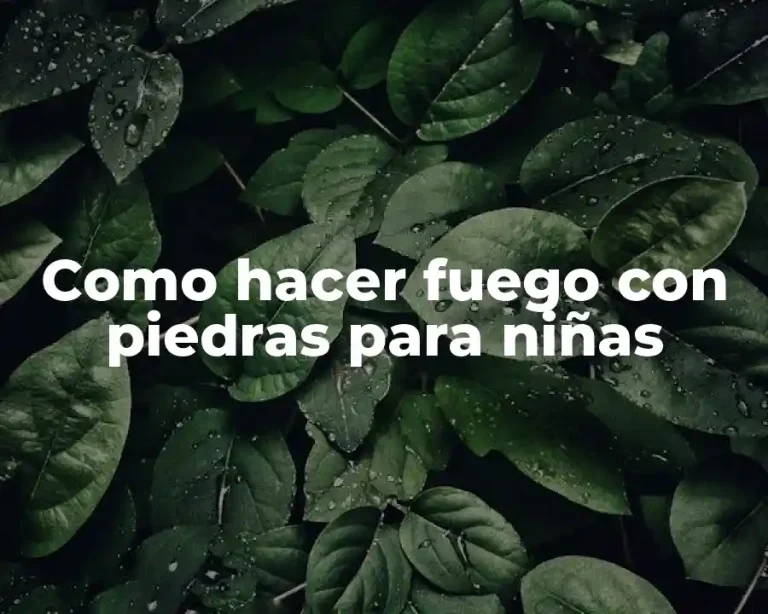 Como hacer fuego con piedras para niñas