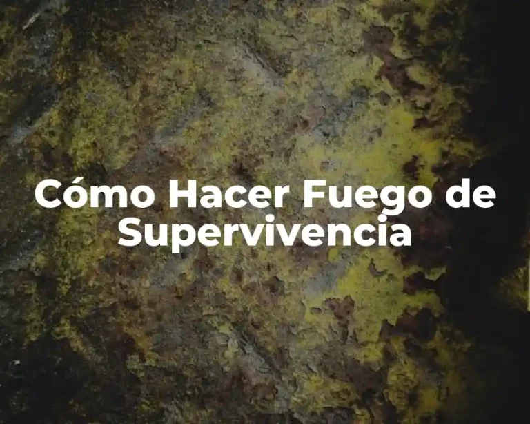 Cómo Hacer Fuego de Supervivencia
