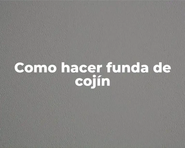 Como hacer funda de cojín