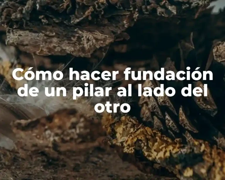 Cómo hacer fundación de un pilar al lado del otro
