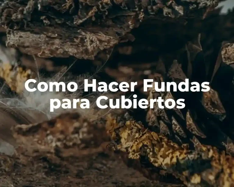 Como Hacer Fundas para Cubiertos