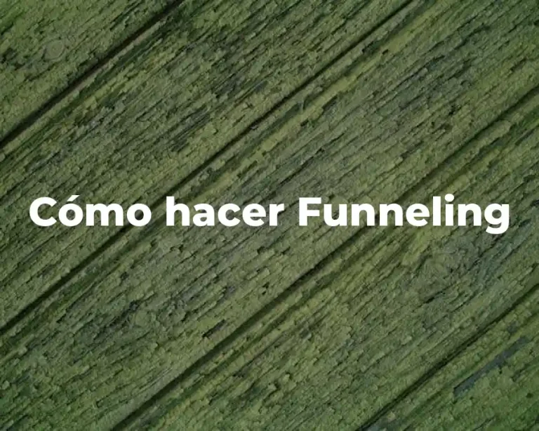 Cómo hacer Funneling