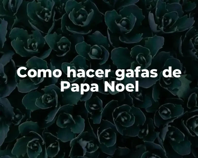 Como hacer gafas de Papa Noel