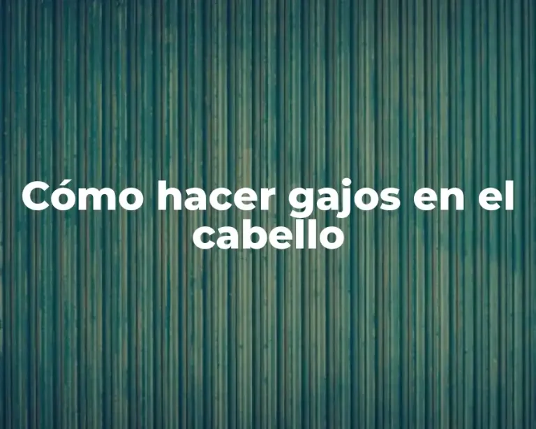 Cómo hacer gajos en el cabello