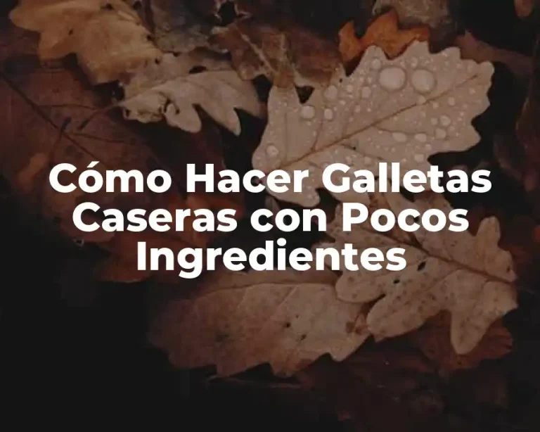 Cómo Hacer Galletas Caseras con Pocos Ingredientes