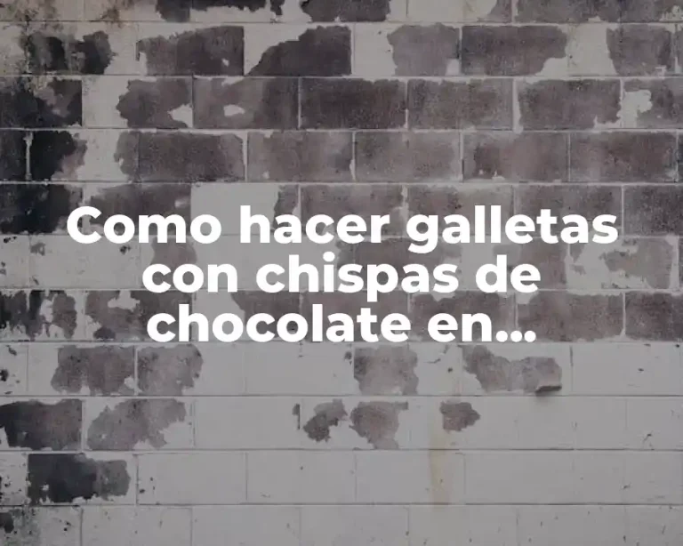 Como hacer galletas con chispas de chocolate en microondas