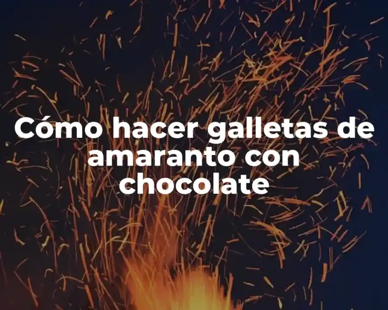 Cómo hacer galletas de amaranto con chocolate