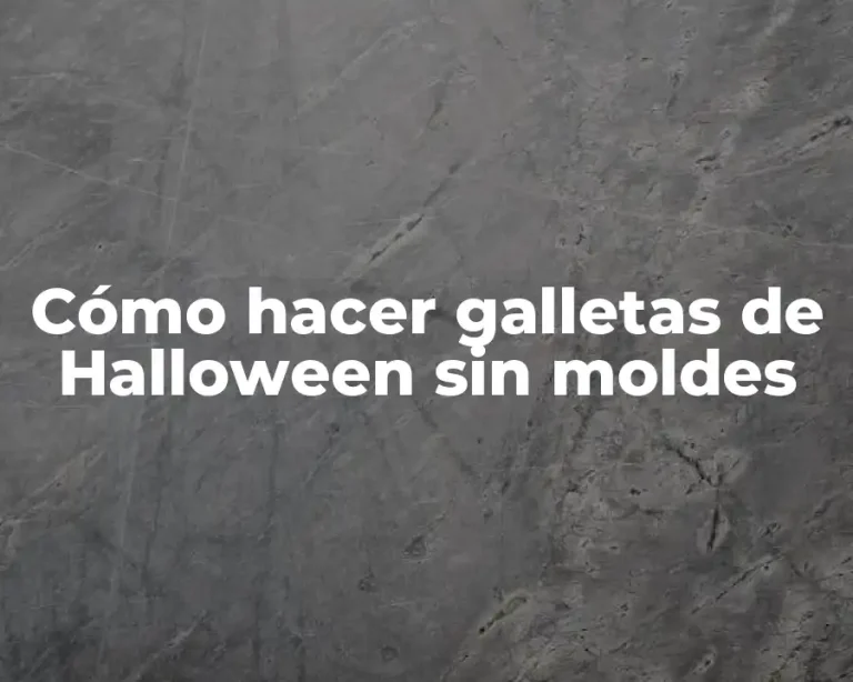 Cómo hacer galletas de Halloween sin moldes