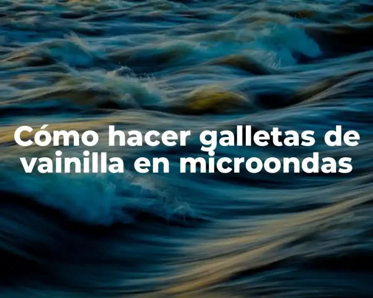 Cómo hacer galletas de vainilla en microondas