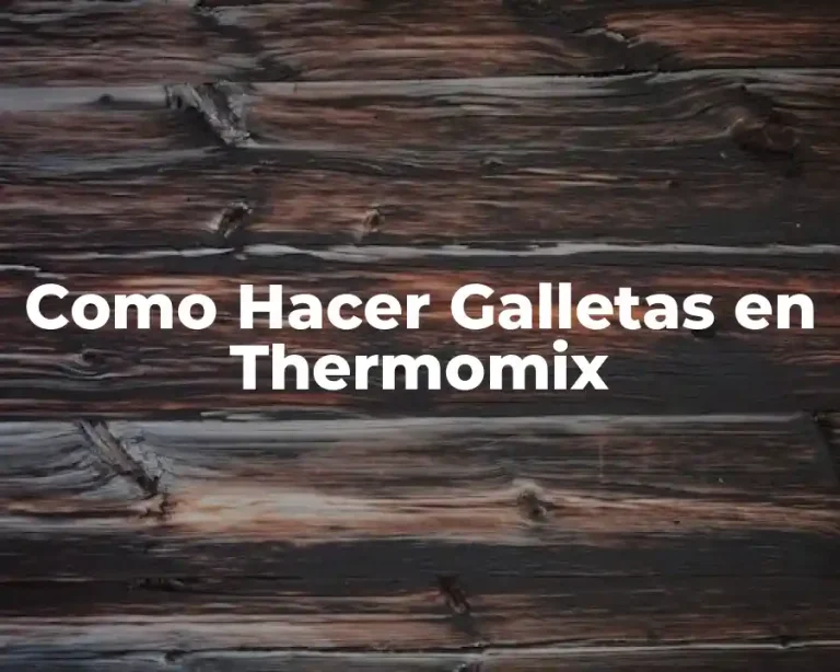 Como Hacer Galletas en Thermomix