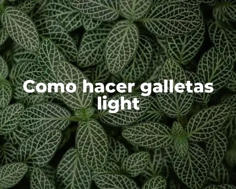 Como hacer galletas light