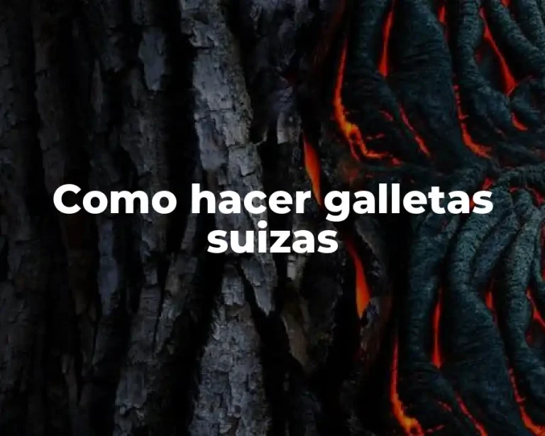 Como hacer galletas suizas