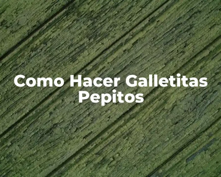 Como Hacer Galletitas Pepitos