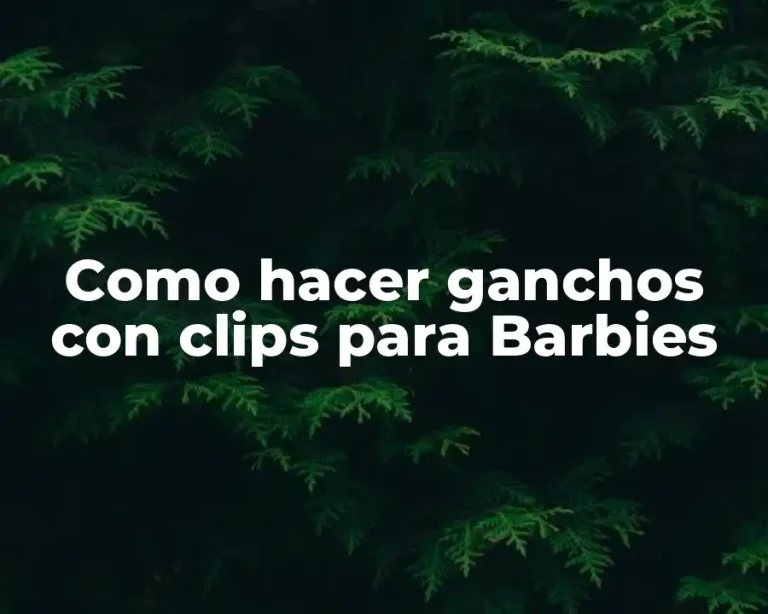 Como hacer ganchos con clips para Barbies