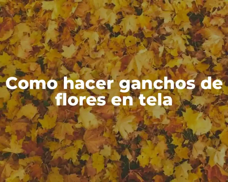 Como hacer ganchos de flores en tela