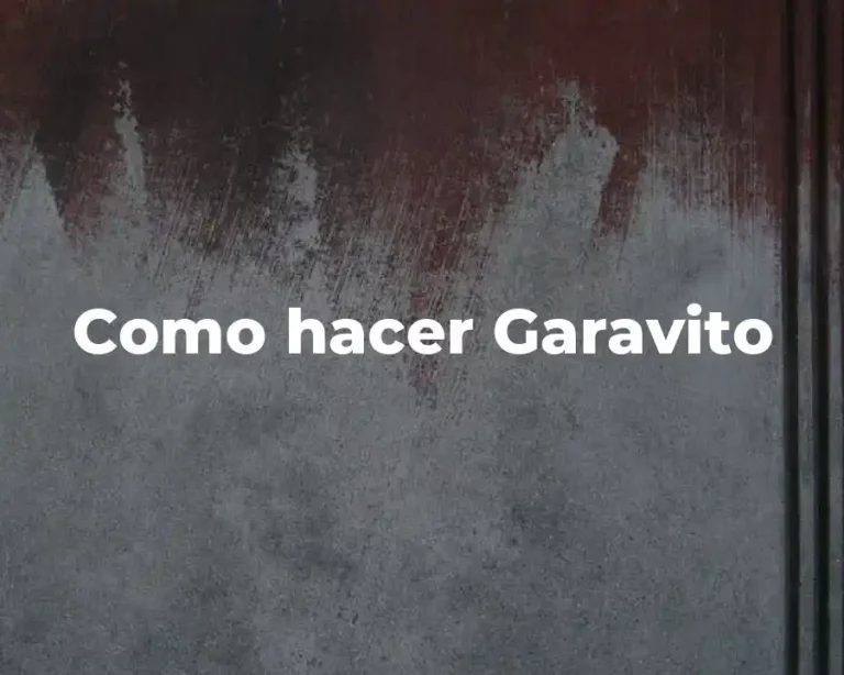 Como hacer Garavito