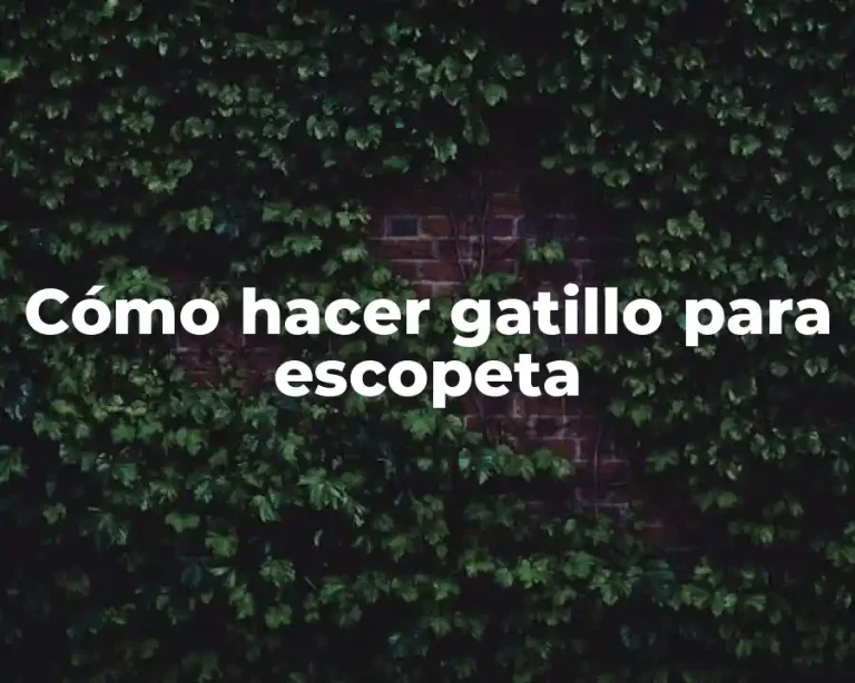 Cómo hacer gatillo para escopeta