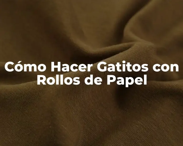 Cómo Hacer Gatitos con Rollos de Papel
