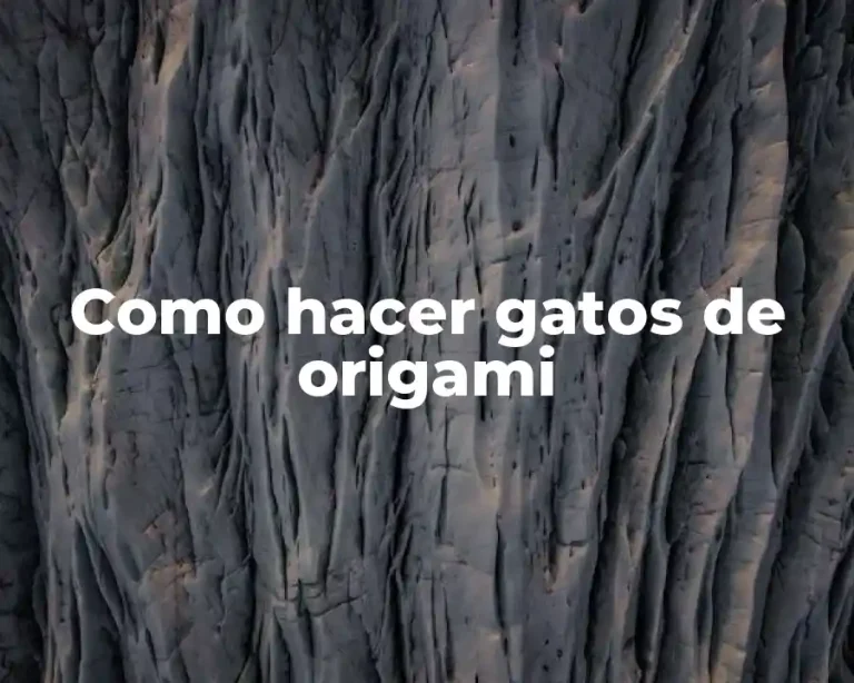 Como hacer gatos de origami