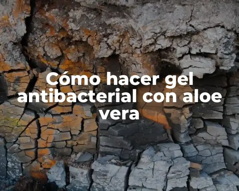 Cómo hacer gel antibacterial con aloe vera