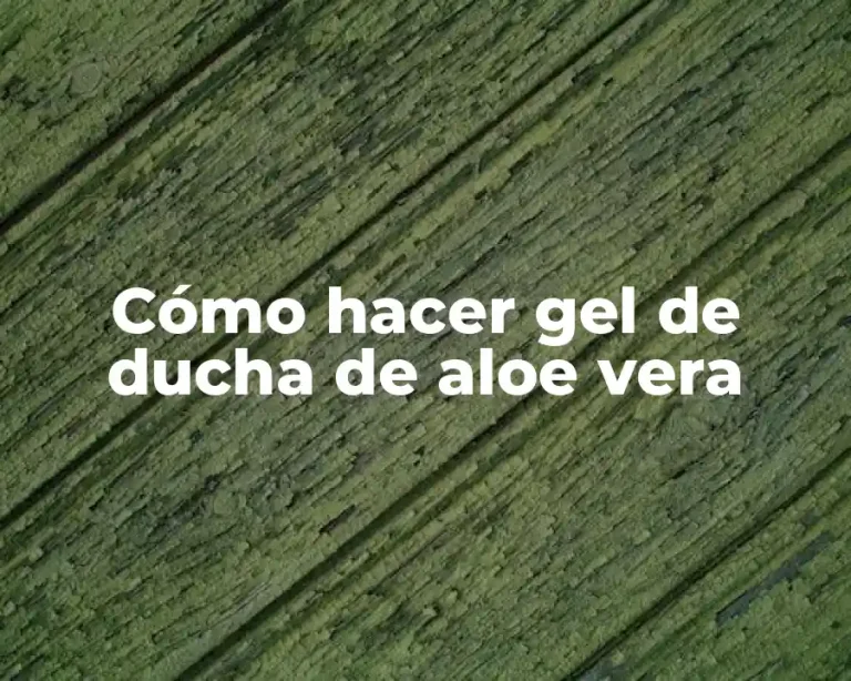 Cómo hacer gel de ducha de aloe vera