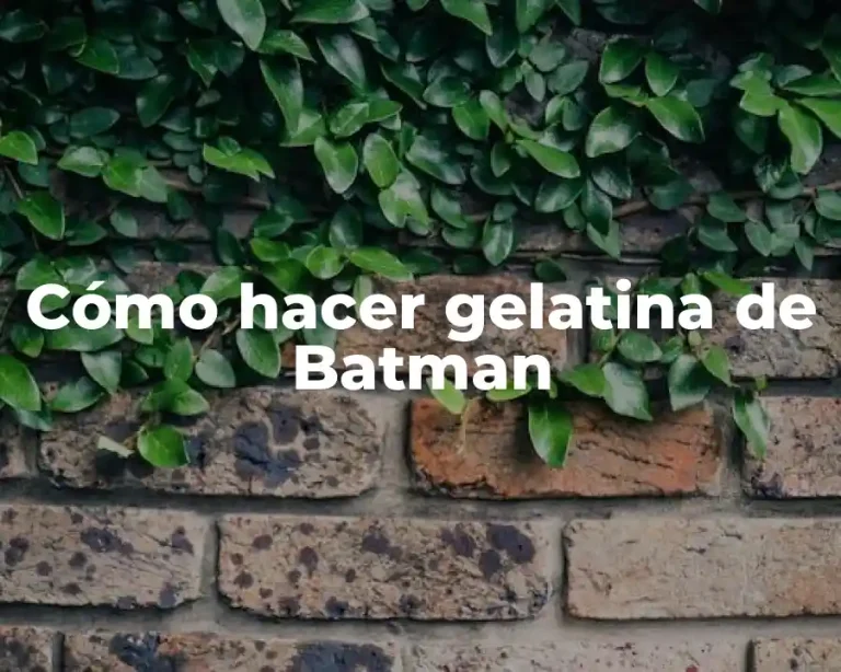 Cómo hacer gelatina de Batman