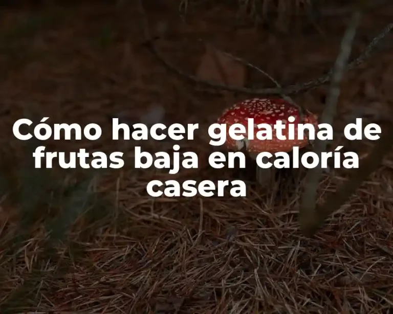 Cómo hacer gelatina de frutas baja en caloría casera