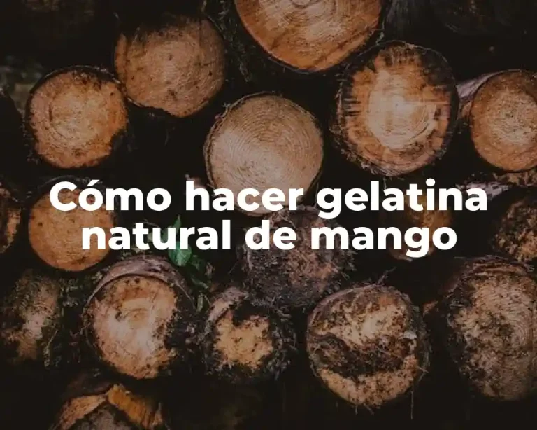 Cómo hacer gelatina natural de mango