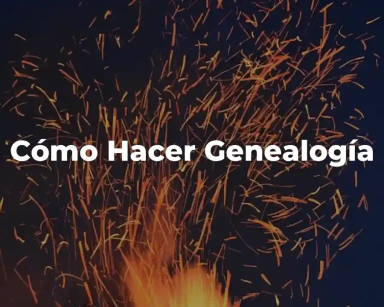 Cómo Hacer Genealogía
