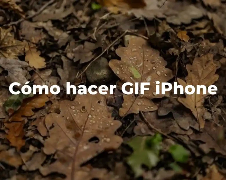 Cómo hacer GIF iPhone