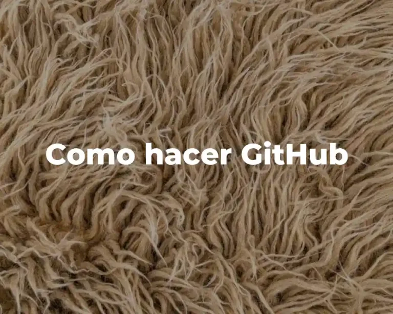 Como hacer GitHub