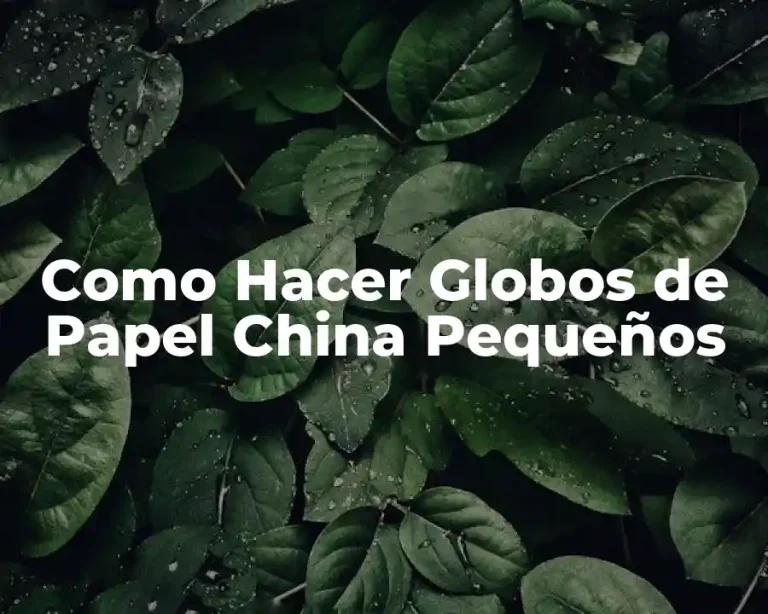 Como Hacer Globos de Papel China Pequeños