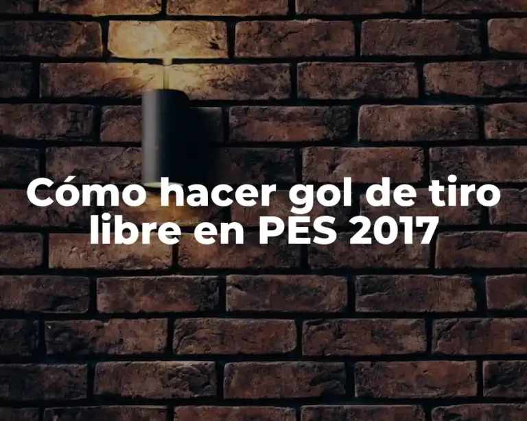 Cómo hacer gol de tiro libre en PES 2017