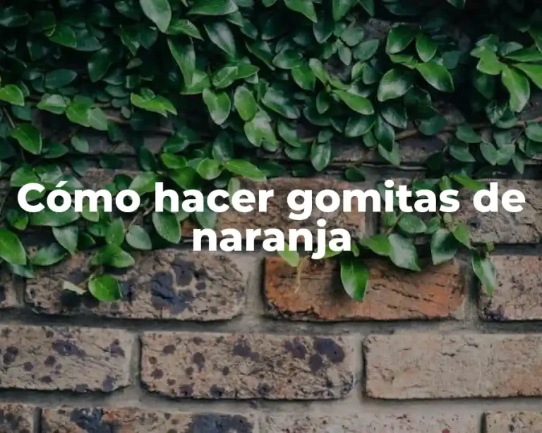 Cómo hacer gomitas de naranja