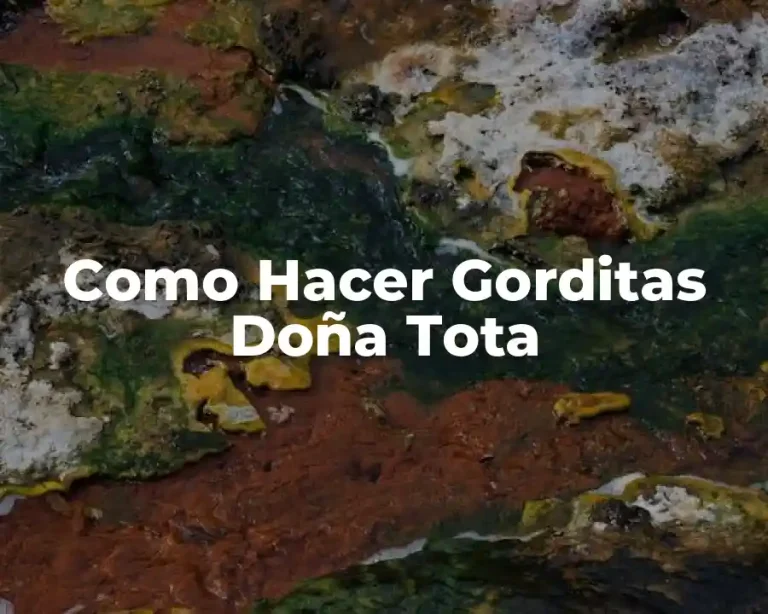 Como Hacer Gorditas Doña Tota