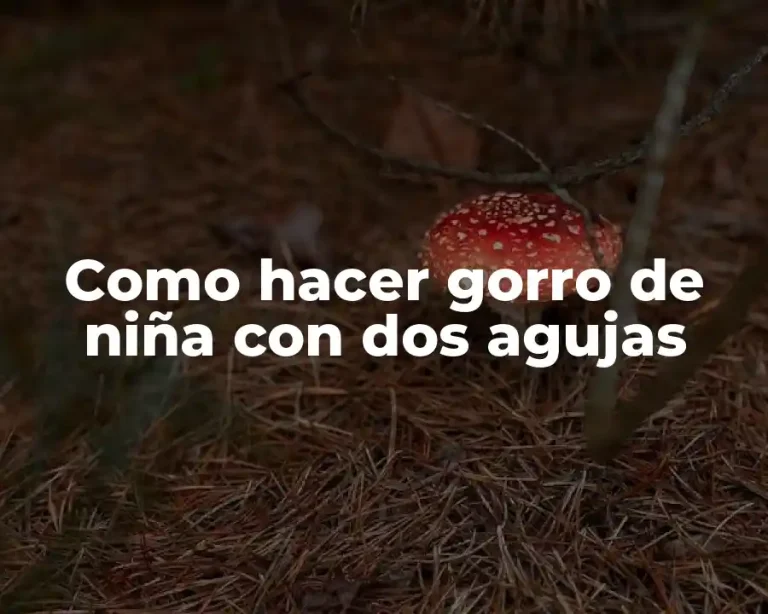 Como hacer gorro de niña con dos agujas